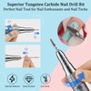Pack of 7 Nail Drill Bits, Nail Cutter Attachments, Nail