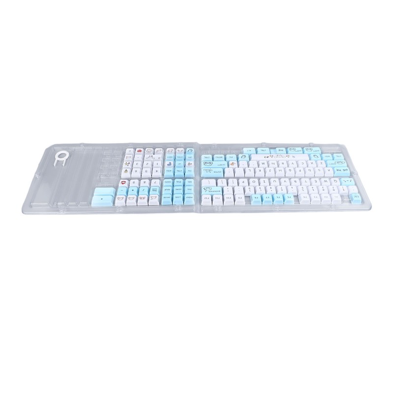 129 Keys Keycaps for XDA Height Accurate Keystrokes Blue White