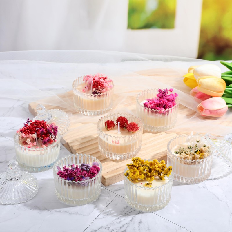 FoldTier 24 Pcs Votive Candle Holders Bulk, Glass Candle Jars