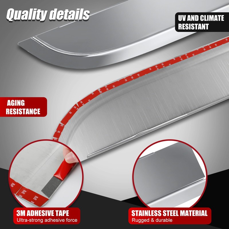 2 PCS Stainless Steel 8" Chop Tops Polished for Kenworth