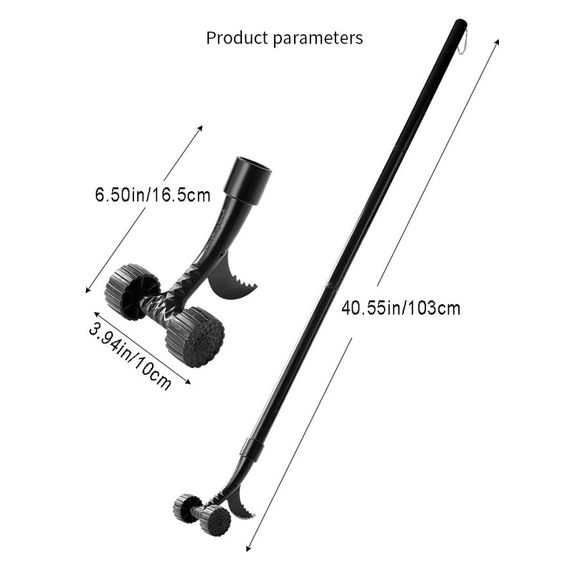 Crevice Weeding Tool with Wheel,Adjustable Handle Length, Allowing for Effortless