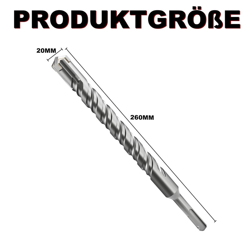 METOTY SDS Plus Drill Bit 20 mm x 260 mm,