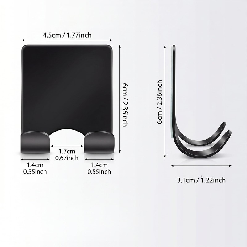 4 Pcs Razor Holder for Shower Bathroom Adhesive Hooks,Self Adhesive