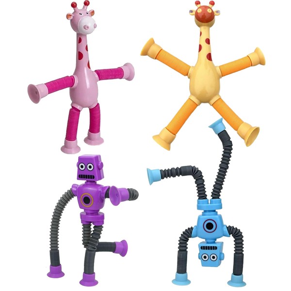 4 Suction Cup Toy Children, Suction Cup Toy, Robot Toy,