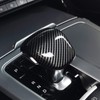 JUIVEEL Carbon Fiber Style Car Gear Shift Knob Cover Trim,