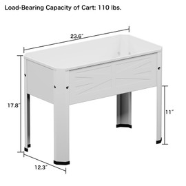 PROXRACER Raised Garden Bed with Detachable Tall Legs Elevated Metal Planter Box for Growing Fresh Herbs Vegetables Flowers Succulents&Other Plants for Outdoor Backyard Patio Deck Balcony White