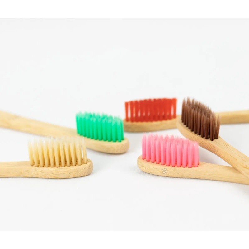 Paquete 200 Cepillo Dientes Bambú Biodegradable Suave