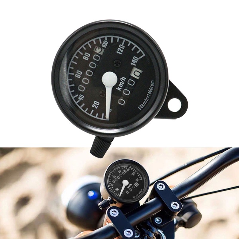 Universal Motorcycle Speedometer 12V 0 to 140KM/h Retro Odometer Modification