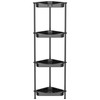 HuggieGems 4 Tier Floor Standing Corner Shower Caddy Organizer Shelf