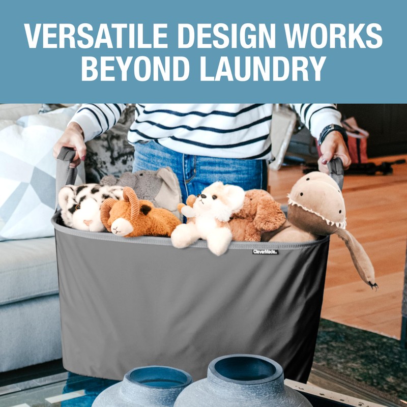 CleverMade Collapsible Laundry Basket 2 Pack – 60L (16 Gal)