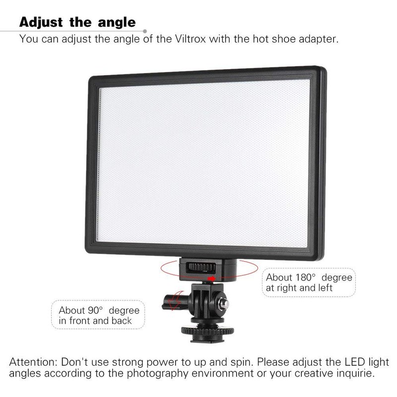 VILTROX L116T LED Video Light Panel Dimmable Bi-Color 3300-5600k CRI95+