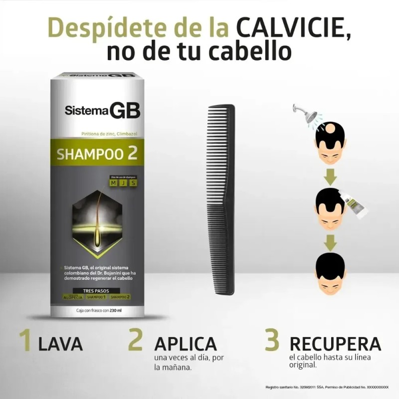 Shampoo Sistema GB 2 Climbazol 230ml