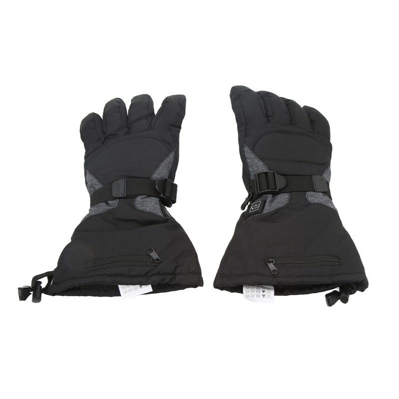 One Pair Heated Gloves Unisex Black XL 3 Gears Temperature