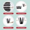 FADVAN Cluster Eyelash Extensions 280 Pieces Curl D Eyelashes Individual