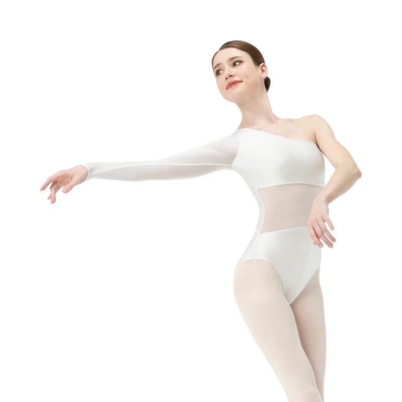 Flexdans Women's Ballet Leotard Single Shoulder Long Sleeve Ballet Dance
