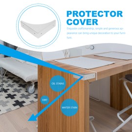 Housoutil Metal Corner Protectors, 4 Pieces, Silver Brass Corners, Stainless Steel Corner Protector, Vintage Table Corner Protector