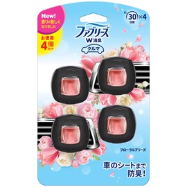 Febreze Easy Clip Air Freshener for Cars, Floral Breeze, 0.7 fl oz (2 ml) x 4 Packs