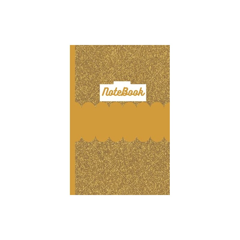 Gold Foil Cover Print Notebook: Great for gold plated cover