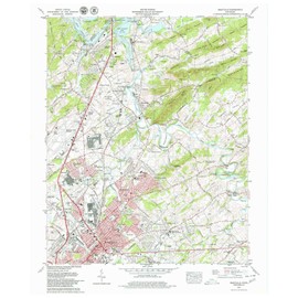 YellowMaps Maryville TN topo map, 1:24000 Scale, 7.5 X 7.5 Minute, Historical, 1979, Updated 1979, 27.5 x 22 in - Polypropylene