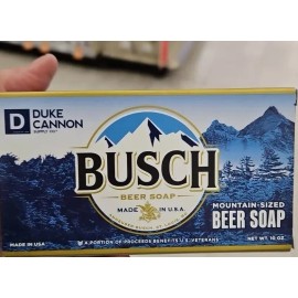 Duke Cannon Busch Beer Bar Soap Men Sandalwood 10oz USA Big Brick Advertising