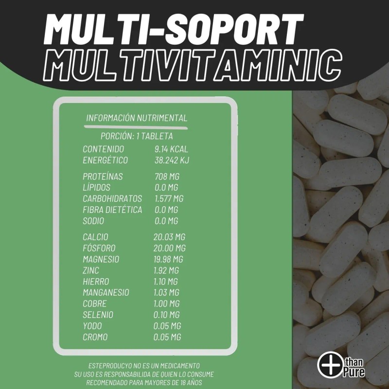 Suplemento Multivitamínico Vitamina Complejo 100 Cáps Sabor