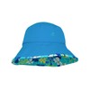 Tuga Girls Reversible Bucket Sun Hat (UPF 50+), Ocean, Large