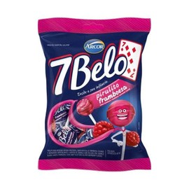 Arcor - 7 Belo Sabor Framboesa - Rasberry Chewable Candy 600 gr. | PIRULITO | LOLLIPOP
