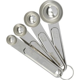 Good Cook Classic, Cucharas de medir acero inoxidable, Set de 4, Plateado                                                                             