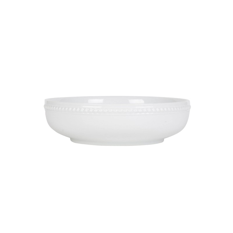 Everyday White by Fitz and Floyd Beaded Dinner Pasta Bowls,