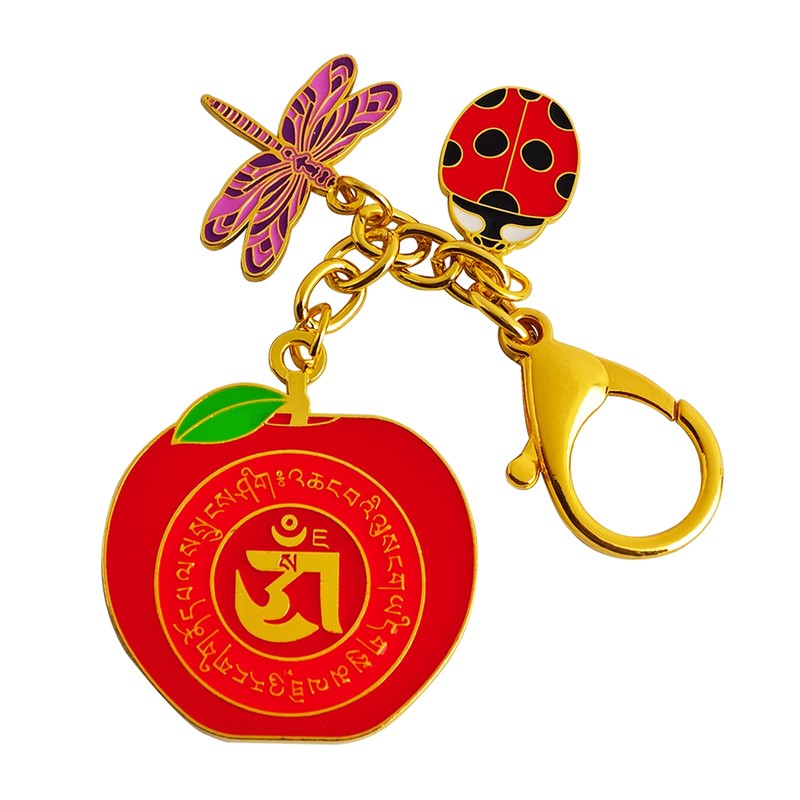 2025 Feng Shui Harmony Fruit With Ladybug & Dragonfly Keychain