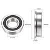 sourcing map F6003-2RS Flange Ball Bearings 17 x 35 x