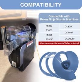 NANOBABY Auger Replacement Compatible with Ninja Slushie Machines, Replacement Auger Part for Ninja Slushy FS301 FS299 FS300 FS301C CL301A CO503F CCO305F, POM, Blue, BPA Free
