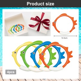 Tauchringe Spielzeug,Unterwasser Tauchringe,Tauchring für Unterwasserspiel,Pool Tauchringe,Tauchen Spielzeug,Spielzeug Unterwasser,Schwimmbad Spielzeug,Pool Tauchspielzeug für Kinder,4 Stücke