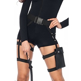shoperama Leg Avenue Belt with Thigh Pocket Spy Costume Accessory Halter Fighter Warrior Policeman SWAT Lara Croft