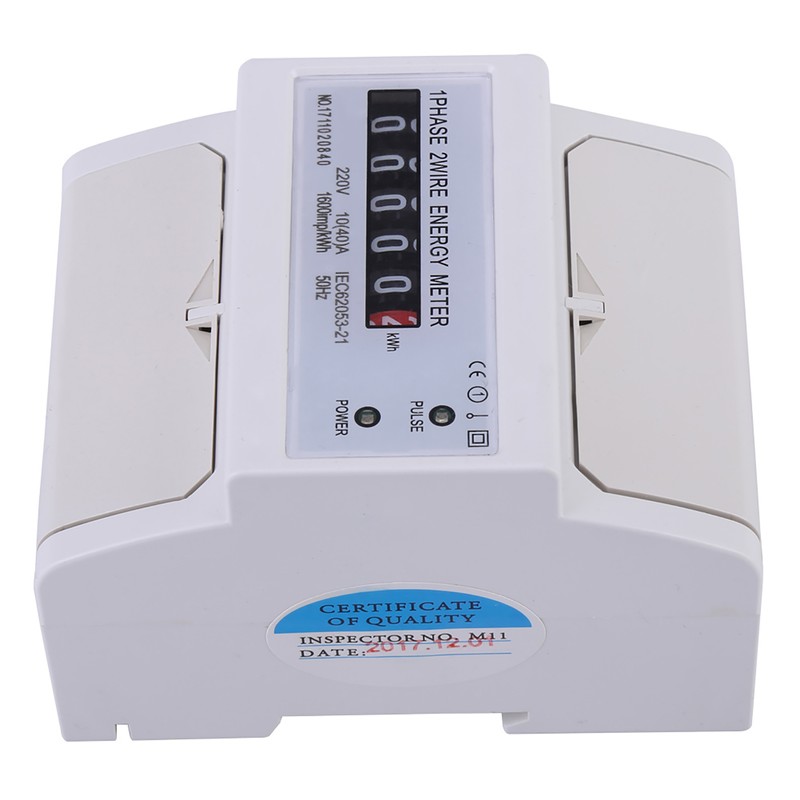 1 Phase 2 Wire DIN Rail Electronic Energy KWh Meter