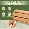Yoopin 11.5ft Wooden Garden Pathway, Outdoor Roll Out Sycamore Straight