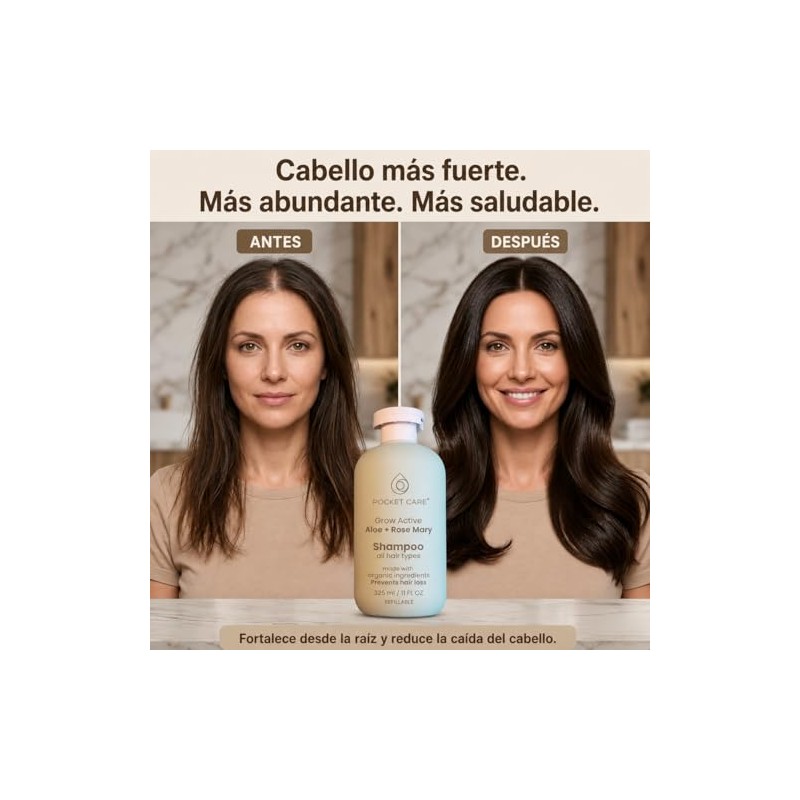 Shampoo Anticaída con Romero y Sábila – Fortalece y Engrosa