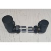 Team Controls Matt Black Corner Towel Rail Radiator Rad Valves