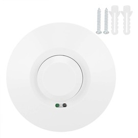 Ceiling Mounted Light Switch with Microwave Sensor, Occupancy Sensor Light Switch for 12-24V DC, Motion Sensor Light Switch 360° Automatically Identify Lighting for Indoor Hotel Lobby