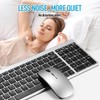 Wireless Keyboard and Mouse Combo, Compact Quiet Wireless Keyboard and
