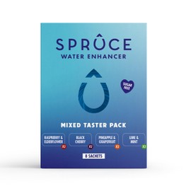 Spruce Water Enhancer Sachets – Sugar Free Water Flavouring with Essential Vitamins & Minerals – Multipack – Try 4 Flavours (8 Sachets)