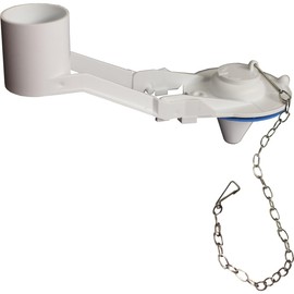 LASCO 04-1541 Coast Style Counter Balance Toilet Flapper with Stainless Steel Chain, White