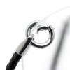 Silver1 Pendant, Leather Choker, Black, 0.2 inches (4 mm), Stainless