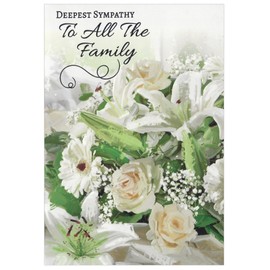 Sympathy Card - To All The Family - 7.5" x 5.25" Bereavement Condolence 50C