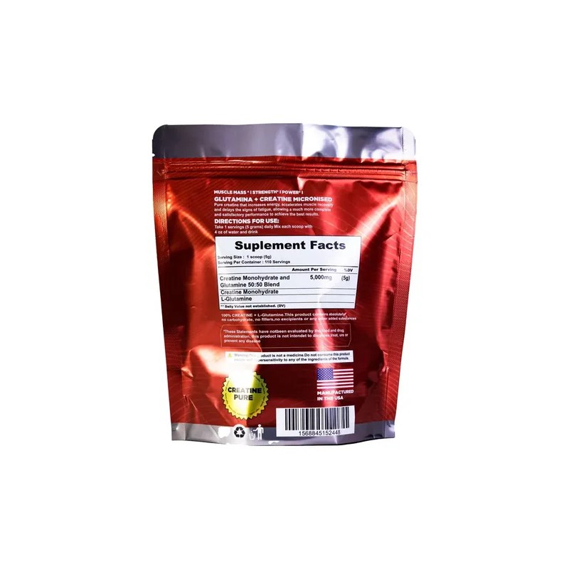 Creatina + Glutamina 5g Metforce Nutrition En Polvo