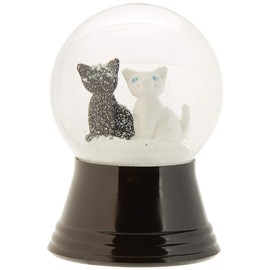 Alexander Taron PR1298 Perzy Snowglobe, Small Two Cats-2.5" H W x 1.5" D, Gray