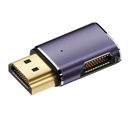 cablecc HDMI Male to HDMI 2.1 Female Flat Right Angled Horizontal 90 Degree UHD Extension Adapter Support 8K 60hz HDTV