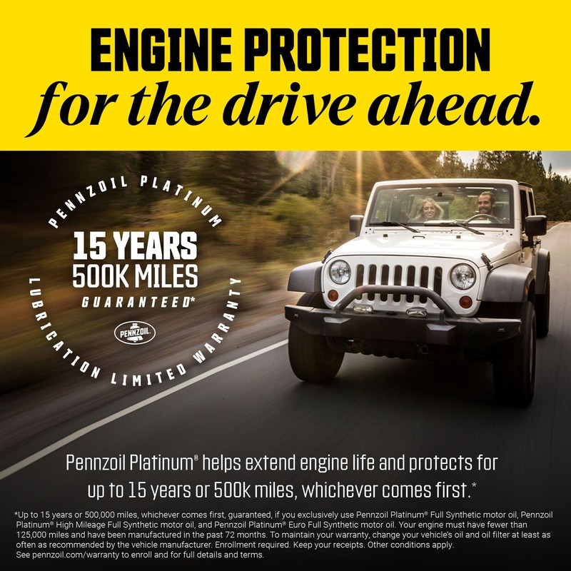 Pennzoil Platinum Full Synthetic 5W-20 Motor Oil (1-Quart, Single)