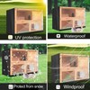 Moisture Resistant Rabbit Hutch Cover, 210D Oxford Dust-Proof Cover, Double