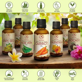Carrot Oil 50 ml - 100% Pure and Natural - Carotene Oil - Best Care Oil for Skin - Hair - Body Care